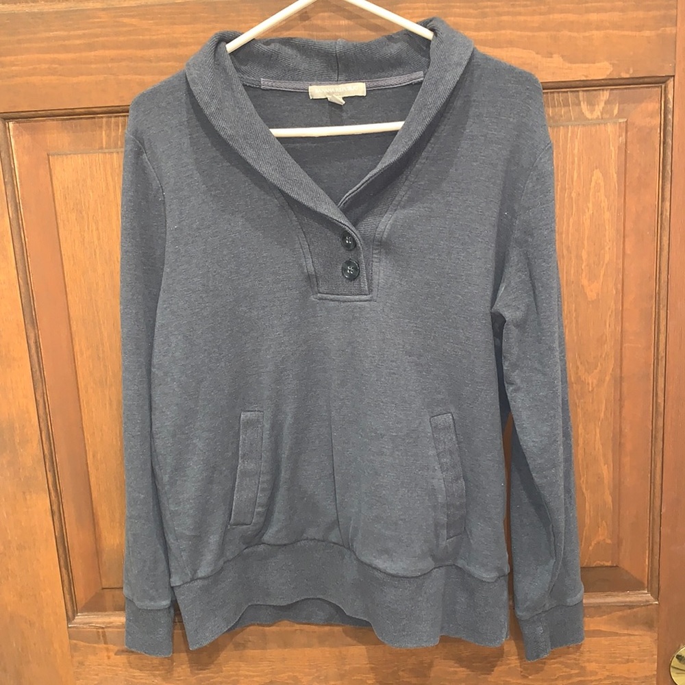 Banana Republic Sweatshirt Top Gray Medium